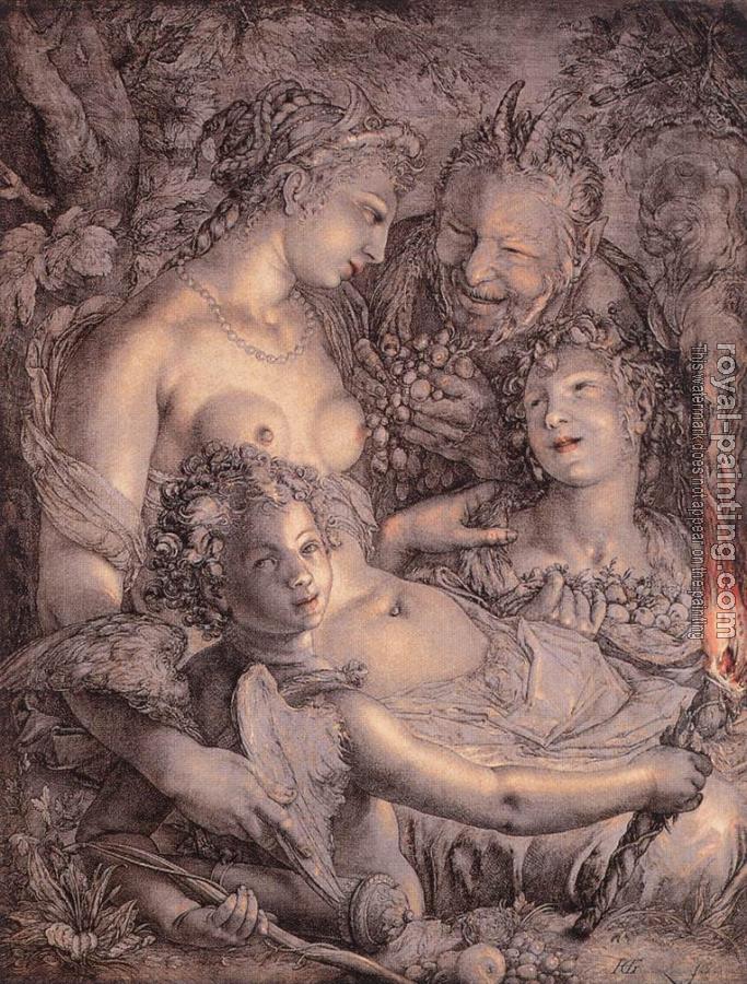 Hendrick Goltzius : Without Ceres and Bacchus, Venus would Freeze